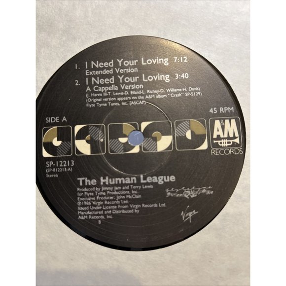 The Human League Red I Need Your Loving 1986 12" Funk Vinyl Record - Picture 4 of 6